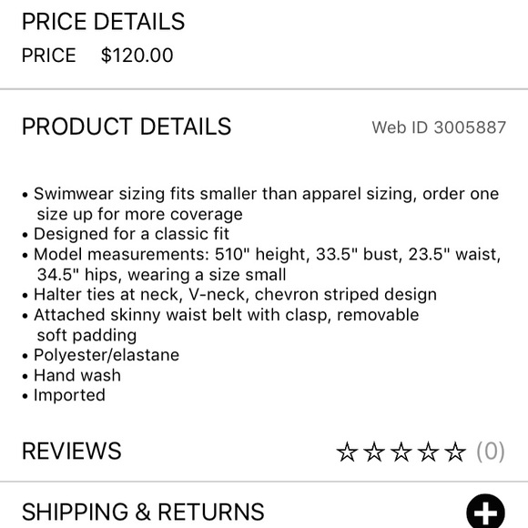 NWOT RALPH LAUREN PIQUÉ STRIPED HALTER 1 PIECE - Picture 3 of 3